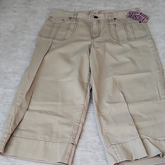 Tint Jeans Pants - Tan Women's Capris